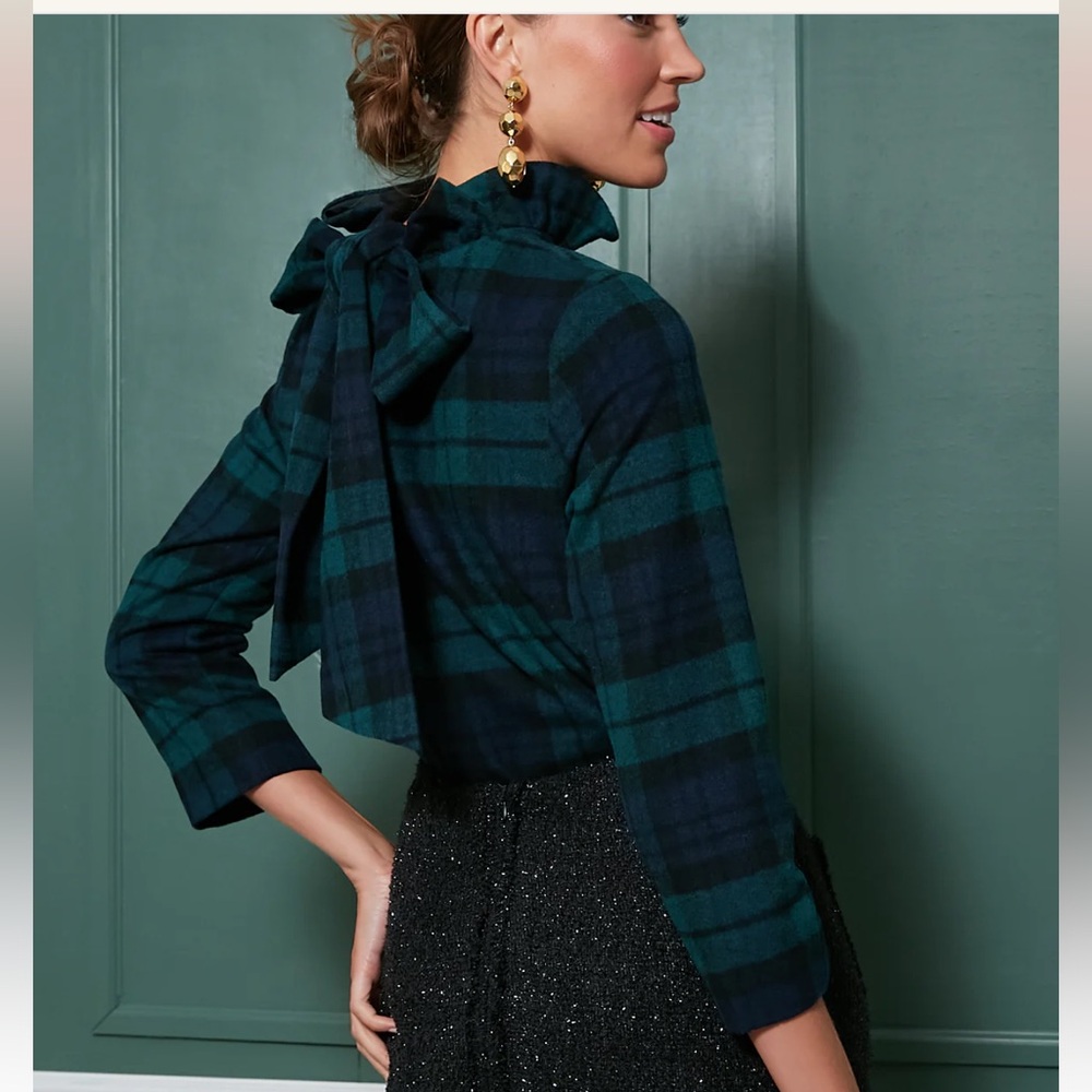 Tuckernuck Blackwatch Plaid Faye Blouse - size XS
